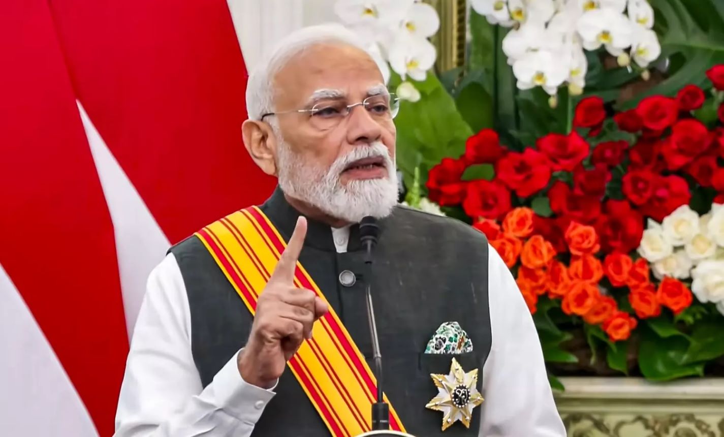 Narendra Modi received Indonesia’s highest civilian honour, Bintang Adipurnaat Istana Merdeka, the Presidential Palace in Jakarta